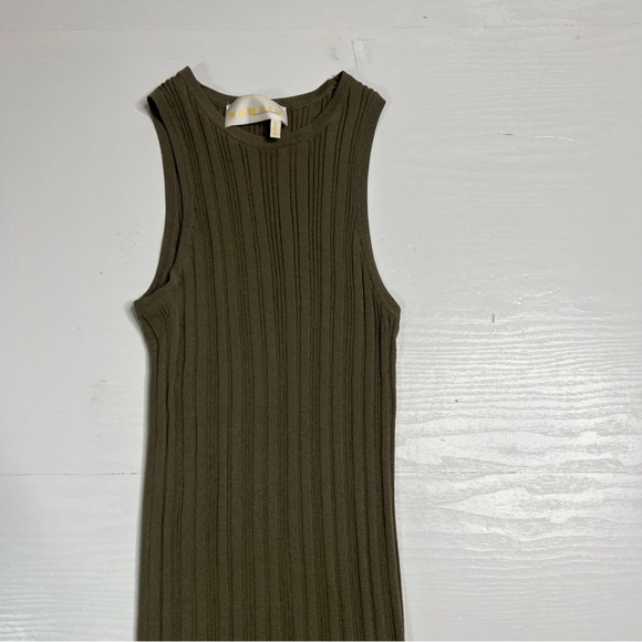 REMAIN Birger Christensen Gere Rib Knit Midi Dress Womens Small Green - Picture 3 of 11